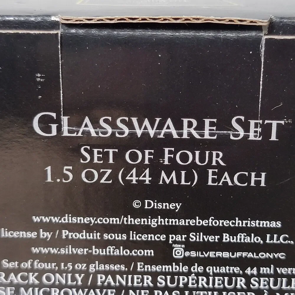 Set of 4 Nightmare Before Christmas Shot Glasses - NIB